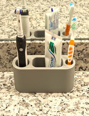 Toothbrush and Toothpaste Holder