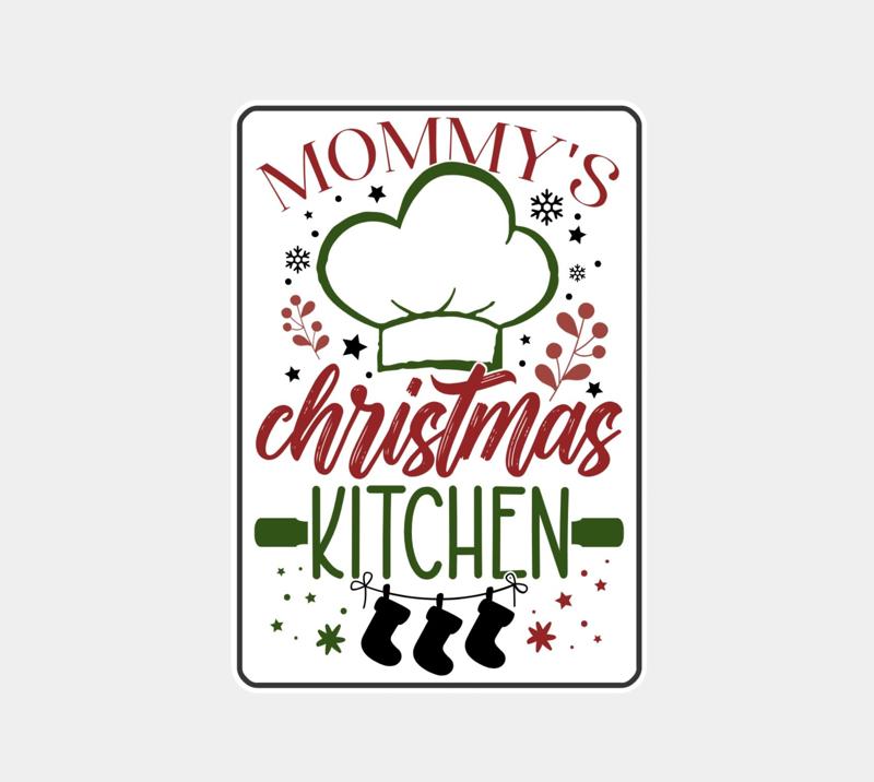 Moms christmas kitchen - Sign