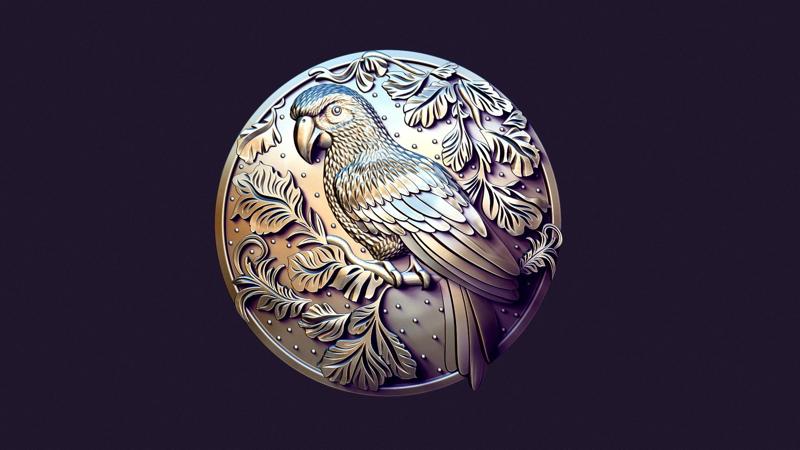 PARROT medallion for casting