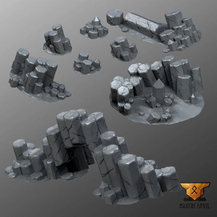 Planetary Outpost - Rock and Crystal Formations
