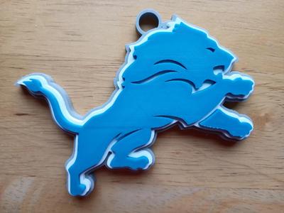 Detroit Lions Oversized Necklace Logo
