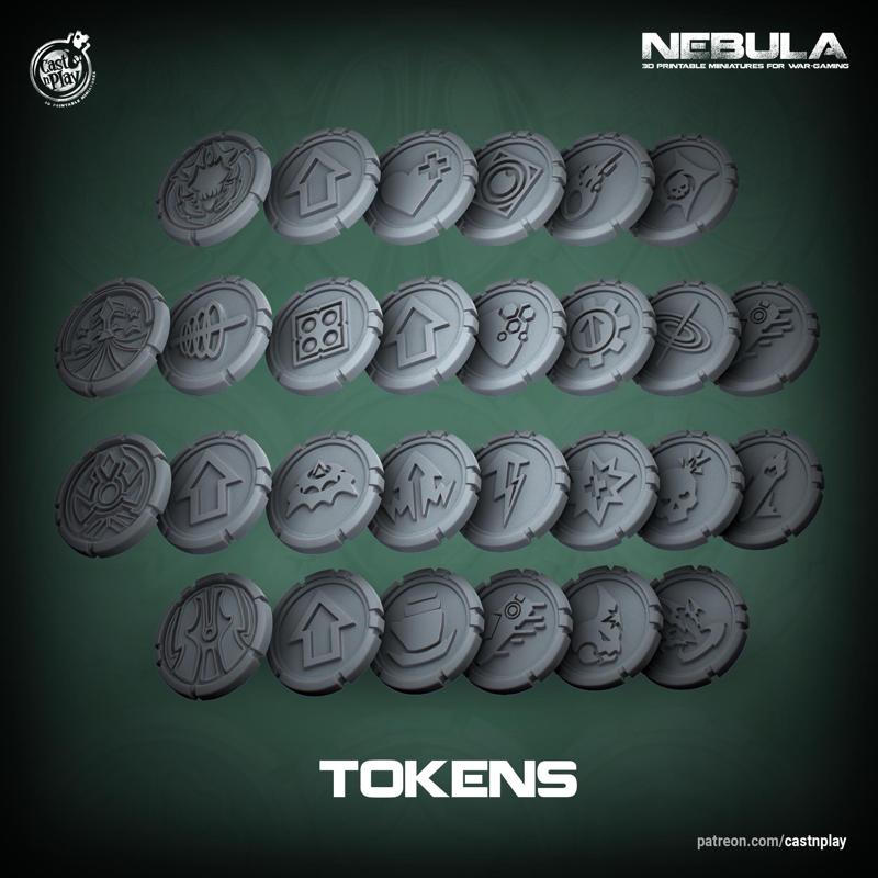 All Faction Tokens (Pre-Supported) | Nebula