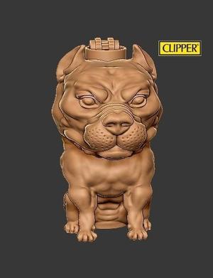 CLIPPER CIGARETTE LIGHTER CASE - PITBULL