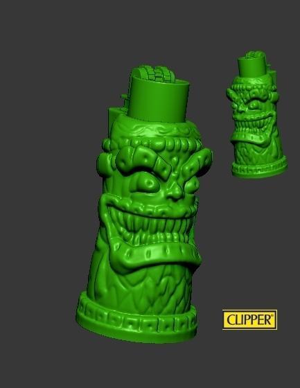 CLIPPER LIGHTER CASE . SPRAY-TIKI