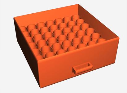 Under desk drawer for miniature paints