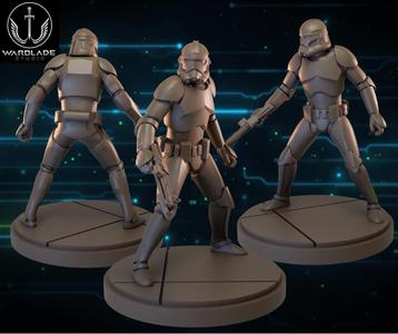 star wars shatterpoint clone troopers presupported included