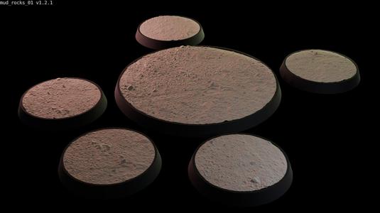 Miniature bases: Mud Rocks 01