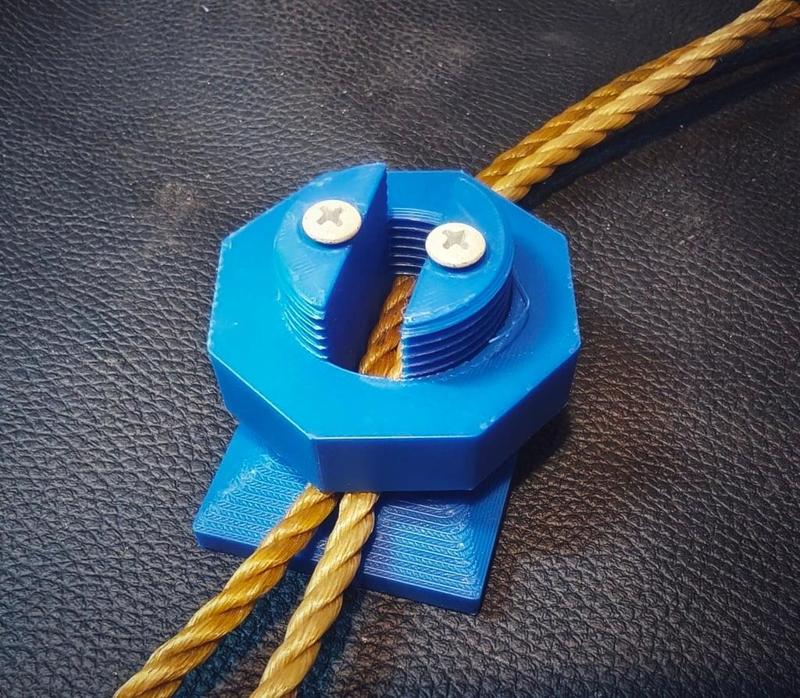 Screw-tightened Rope cinch / clamp
