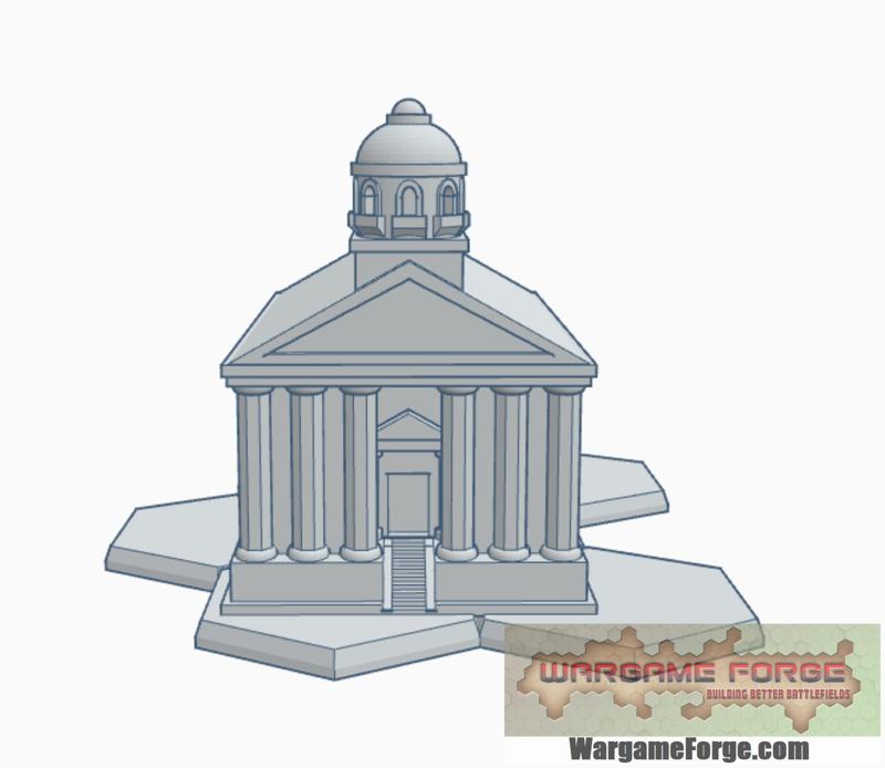 Modern Building 7 with Hex Base: Courthouse MHB007