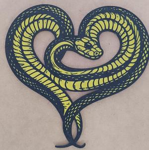 Snake heart for valentines day