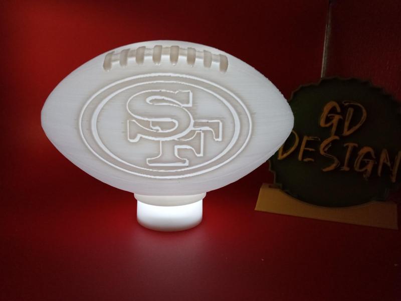 San Francisco 49ers 3D NFL FOOTBALL TEALIGHT