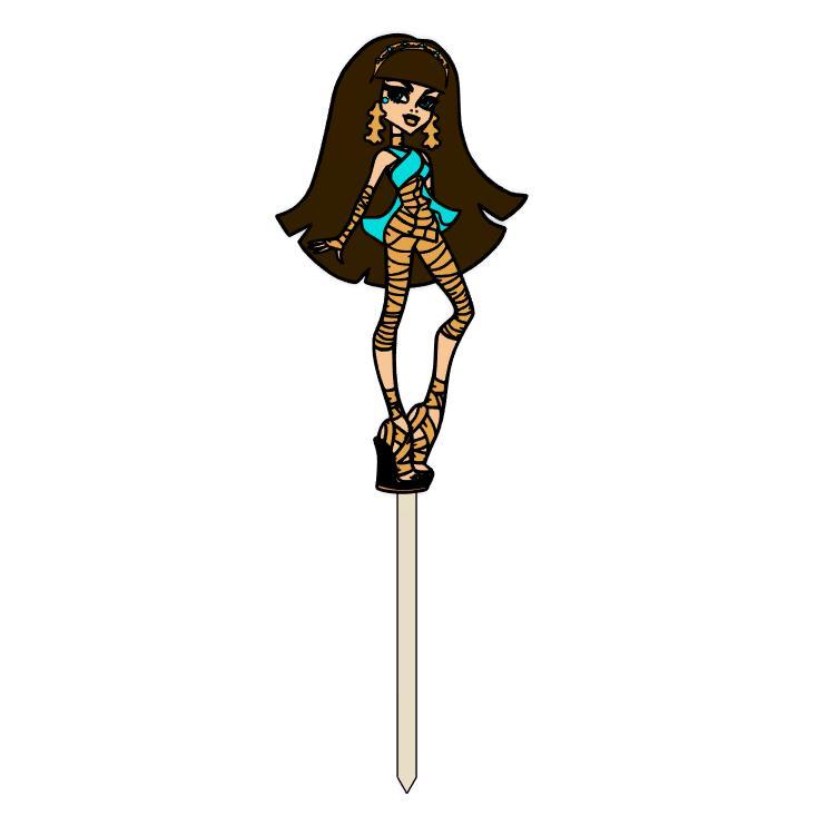 Cake Topper - Colorized - Monster High - Cleo