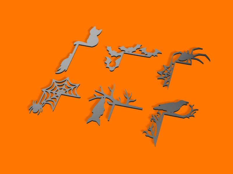 Halloween decorations for door and window corner