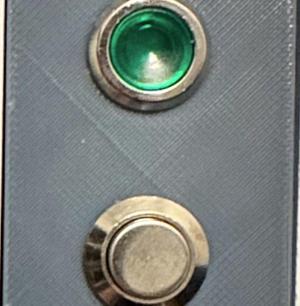 Wall plate w/2 x 12.5mm cutouts button/LED light