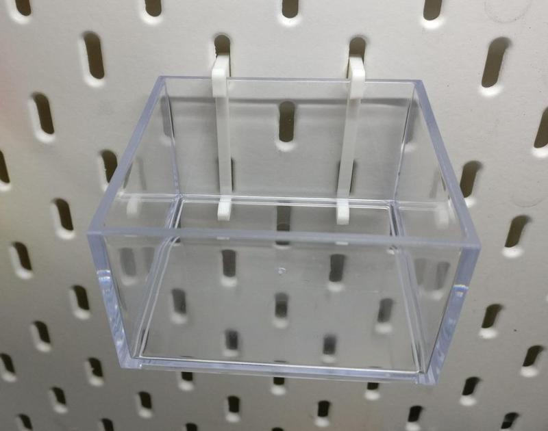 Container Mount for IKEA Skadis Pegboard
