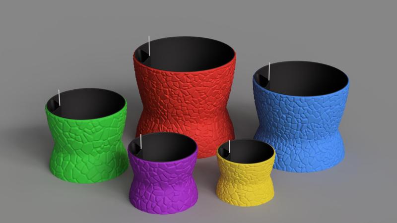 Self-Watering Planter (Bundle) | Smart Pot with Overflow Control "Hourglass" Series