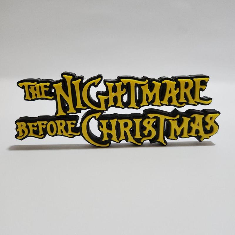 Nightmare Before Christmas logo sign