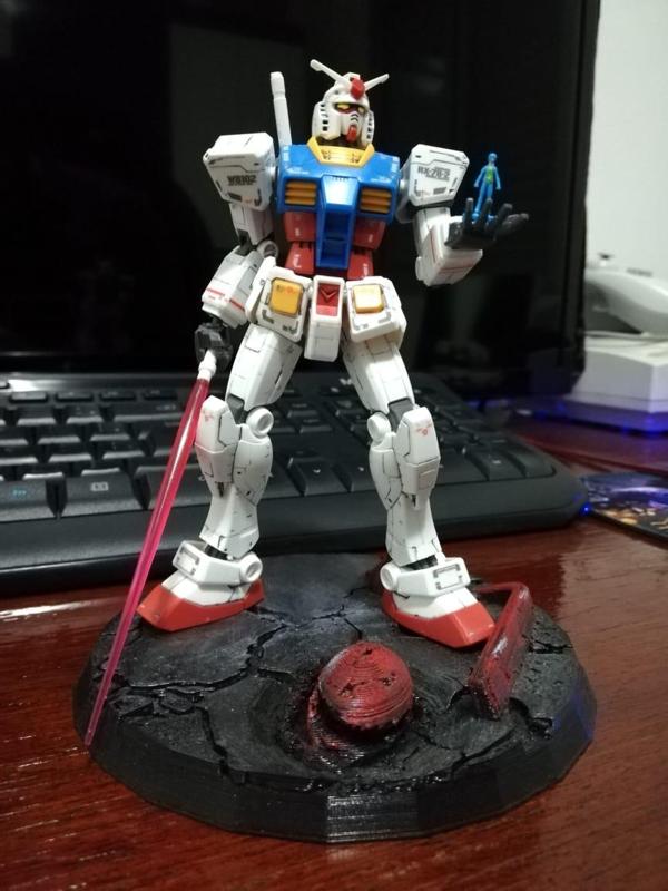 Destroyed Zaku - Gundam Action Base