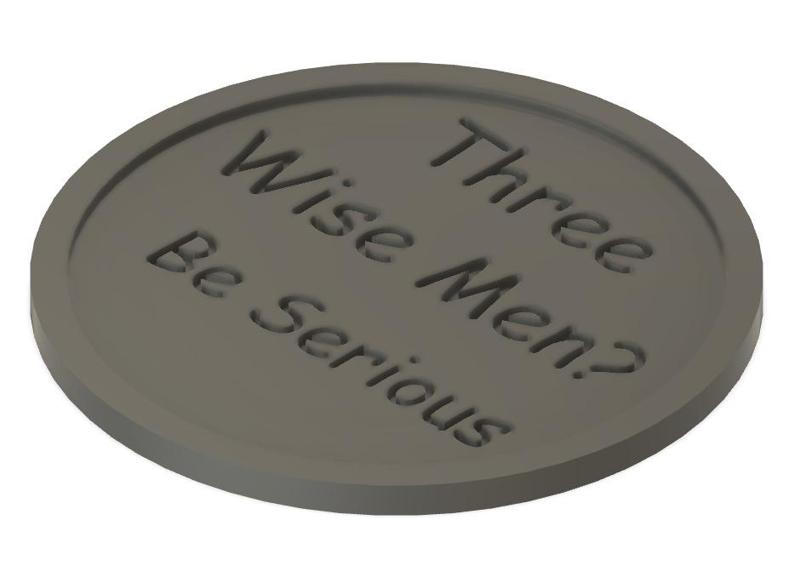 Three Wise Men Coaster w/Holder (holds 6)