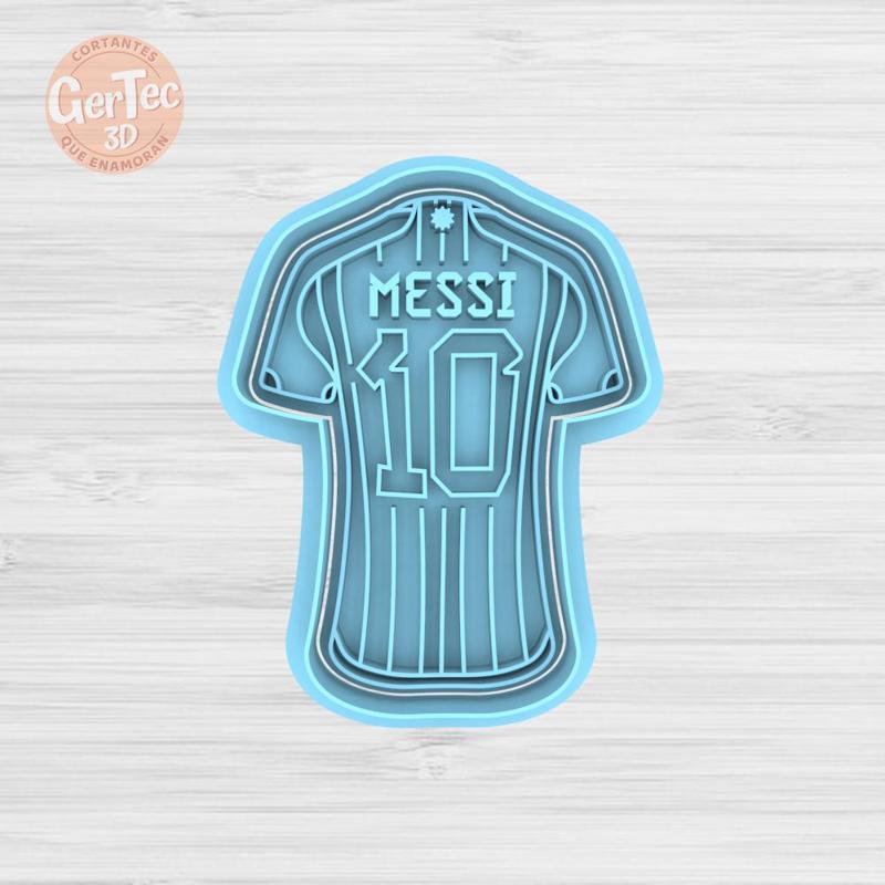 MESSI T-SHIRT 10 ARG Cutter with Stamp / Cookie Cutter