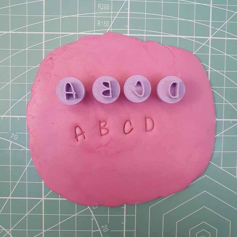 STAMPS FOR CERAMICS - ALPHABET CAPITAL LETTERS - SET X 27