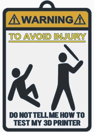 Warning Sign 3D Printer Test (Bat Version)