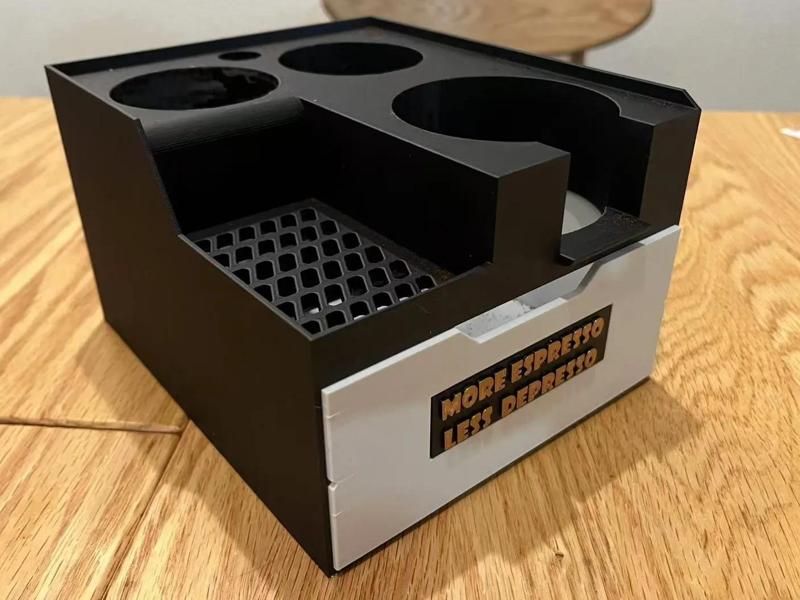 Espresso Tamper and Knock Box Station