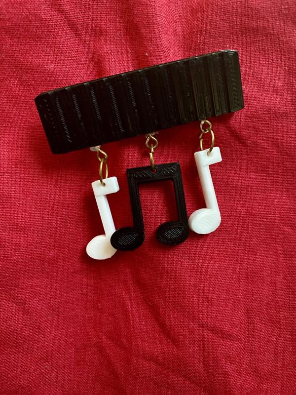 Vintage Music Note Brooch
