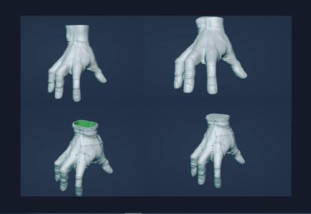 Wednesday The Thing - Hand (4Model) STL 3D Printable Files