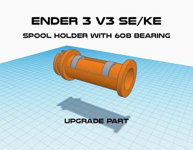 Ender 3 V3 SE/KE Spool Holder with 608 (1kg Spool)