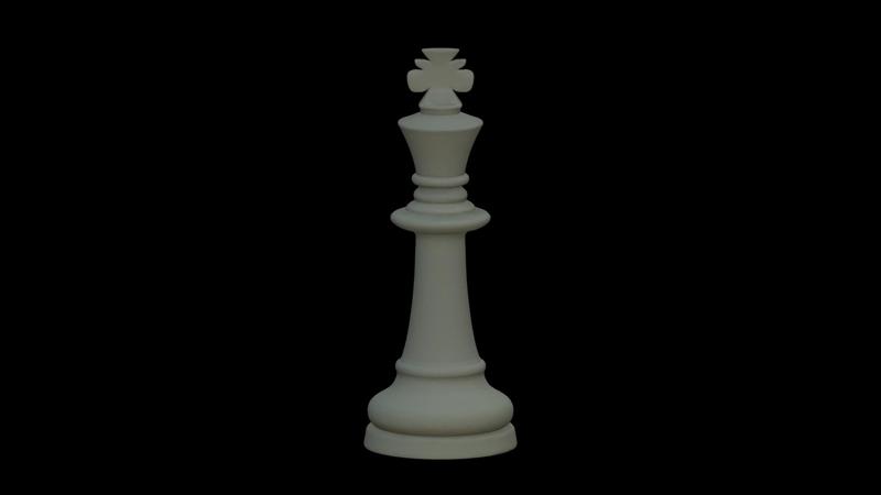 Large chess king piece