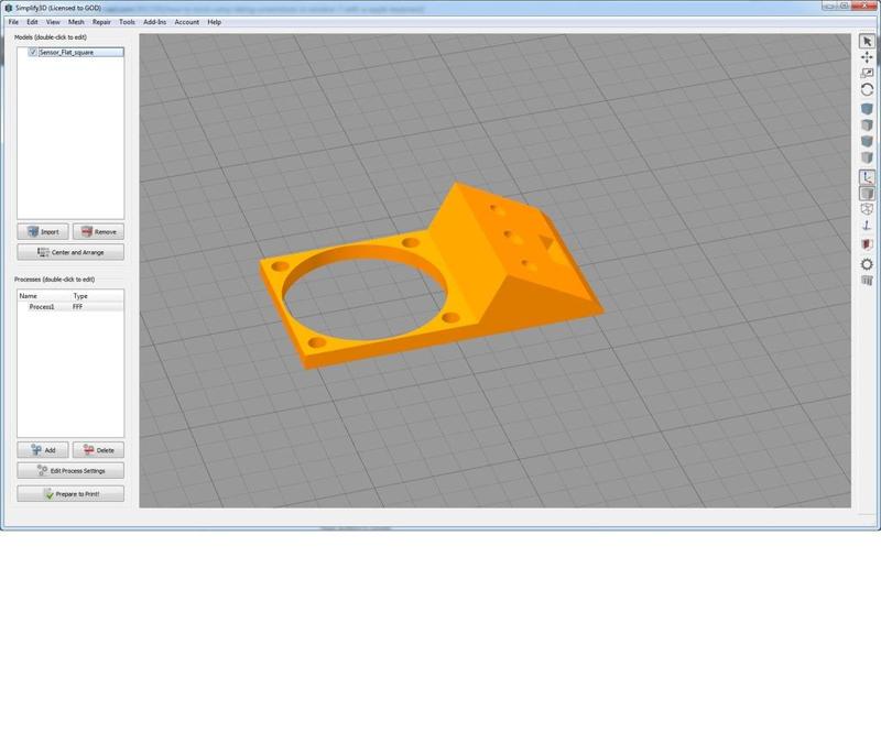 Frankenstein BLTouch / 3D Touch Holder - Flat remake