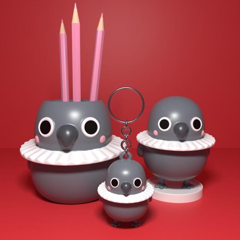 Grumpy Crow – 3-in-1 Printable Model | Love and Deepspace Inspired Collectible