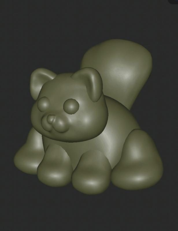 Foxy Cat Kawaii - 3D Model for Printing and Creative Projects
