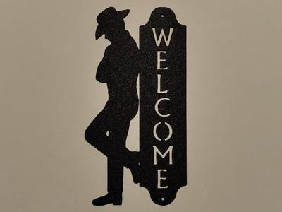 welcome cowboy wall art
