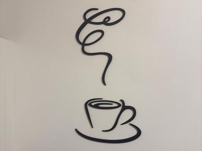 Kitchen decoration smoking coffee cup