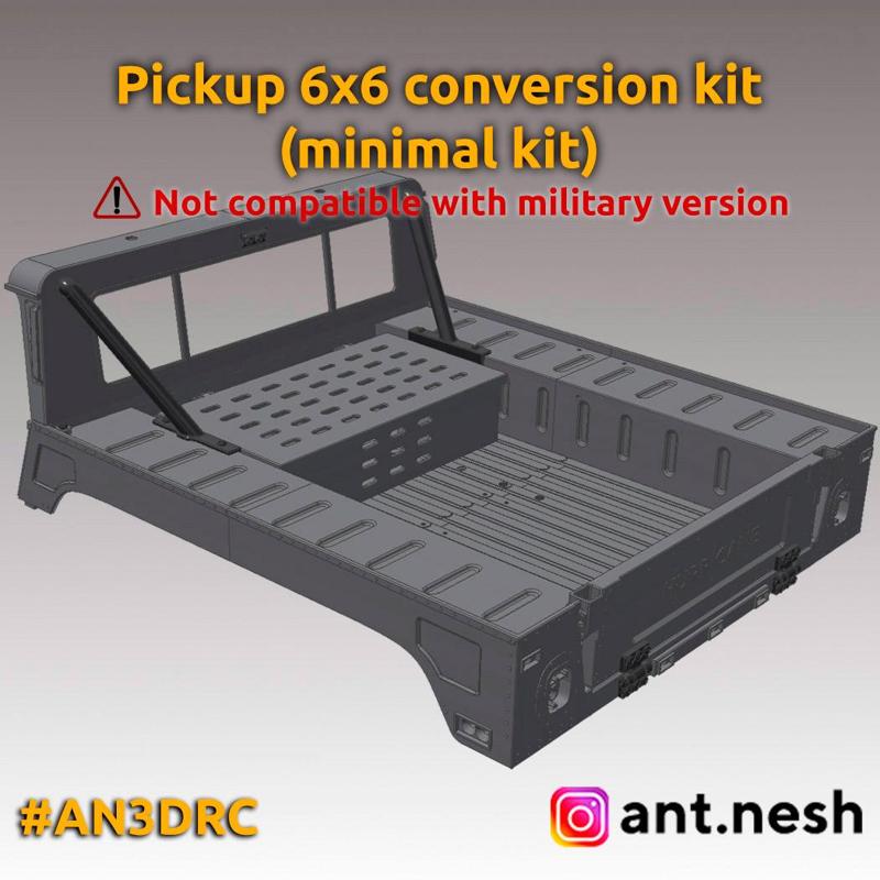 PICKUP 6x6 conversion kit (minimal) by AN3DRC