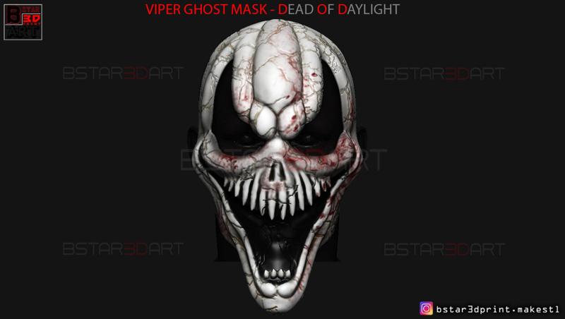 Viper Ghost Face Mask - Dead by Daylight - The Horror Mask 3D print model