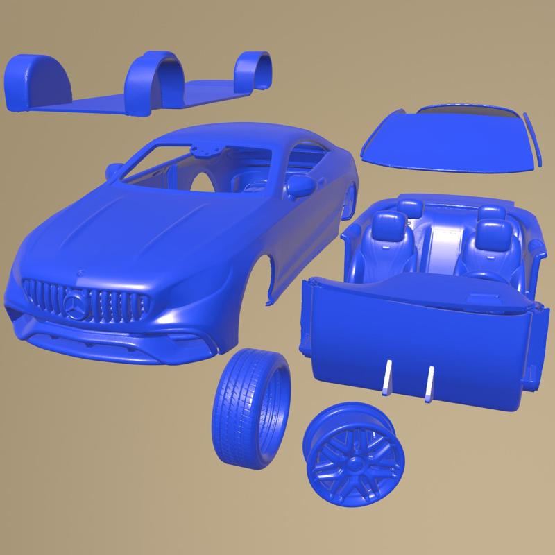 Mercedes S Class Coupe S63 AMG 2018 PRINTABLE CAR IN SEPARATE PARTS