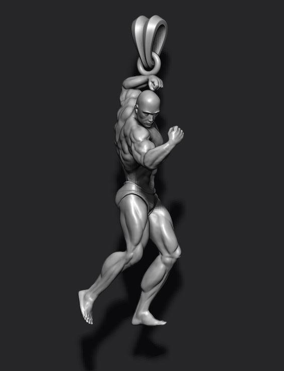 Bodybuilder pendant 3D print model