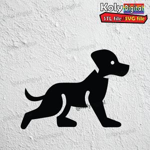dog logo wall art