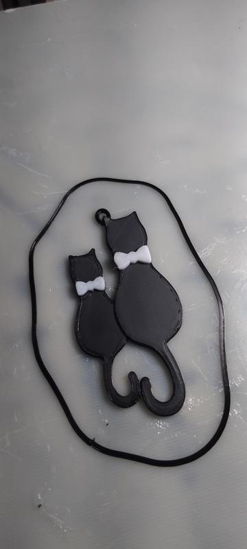 Llavero de 2 gatos/ Gcode cambio de color