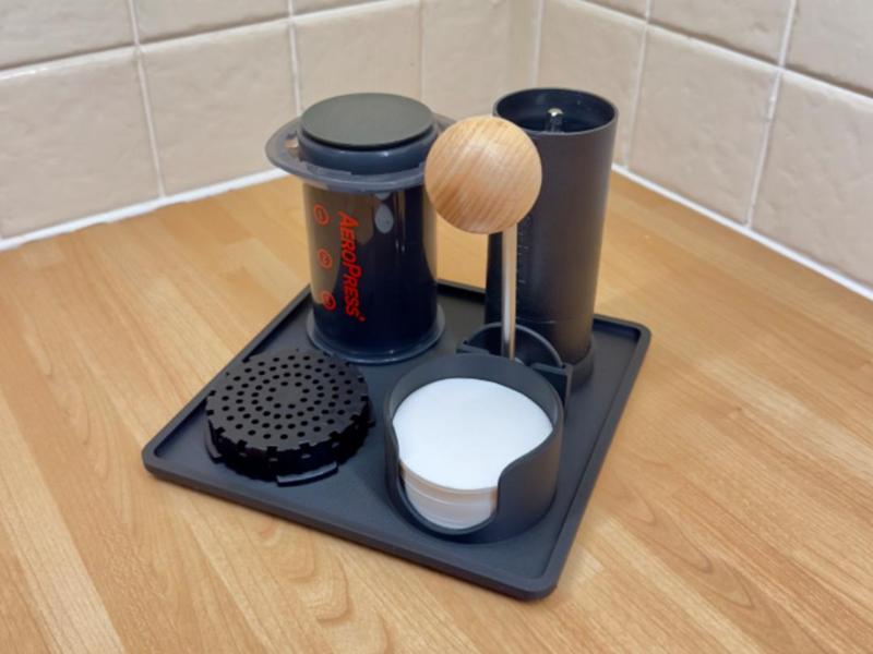 Coffee Tray For Aero Press & Kingrinder P Series