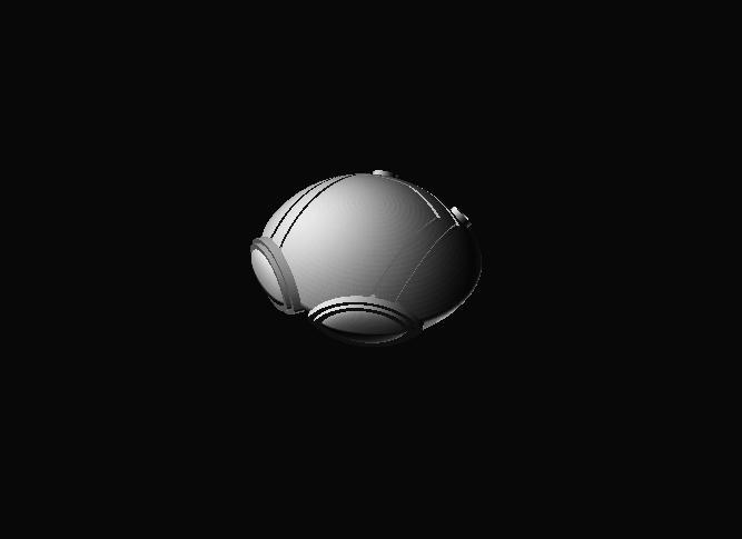 Black Manta Helmet for Minimates - includes SCAD file