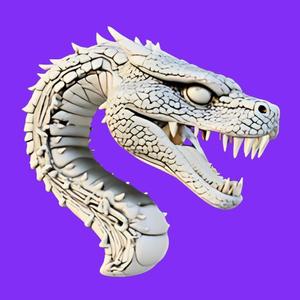 Scaled Dragon Head Sculpture