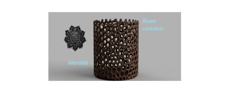 Celtic mandala flower container