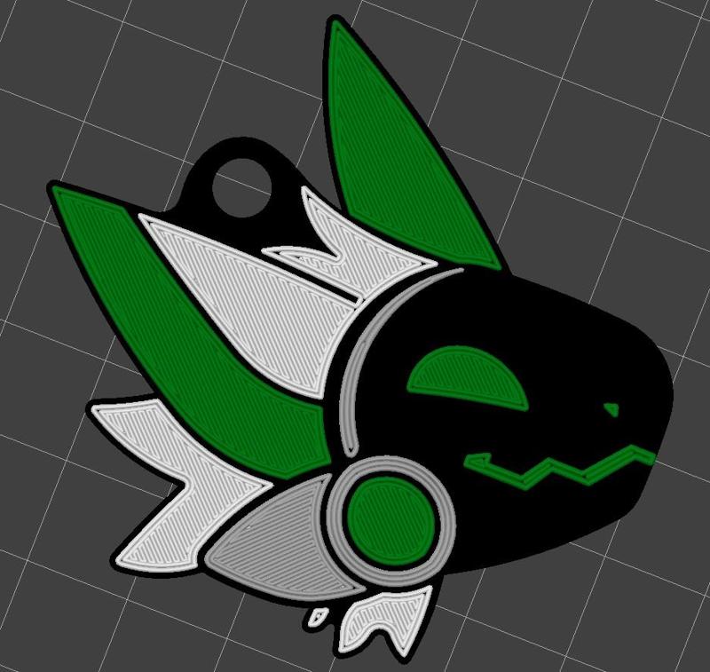 Protogen Key chain furry fursuit multicolor