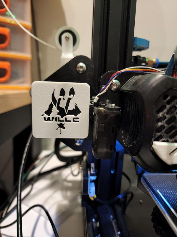 WILLE Logo for X Axis motor on Ender 3 V2