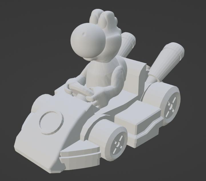 MARIO KART - YOSHI - (EASY TO PRINT - NO SUPPORT)