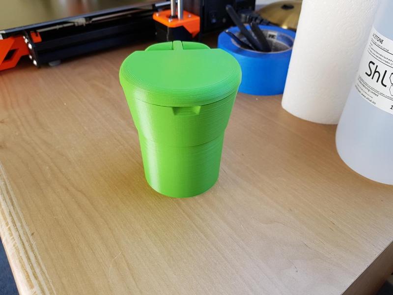 Car Cup with Lid, Print-In-Place